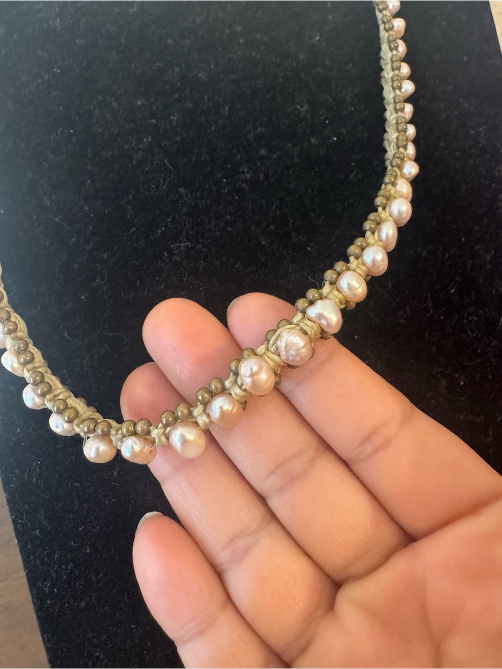 Vintage Woven Pearl necklace - Picture 2 of 3